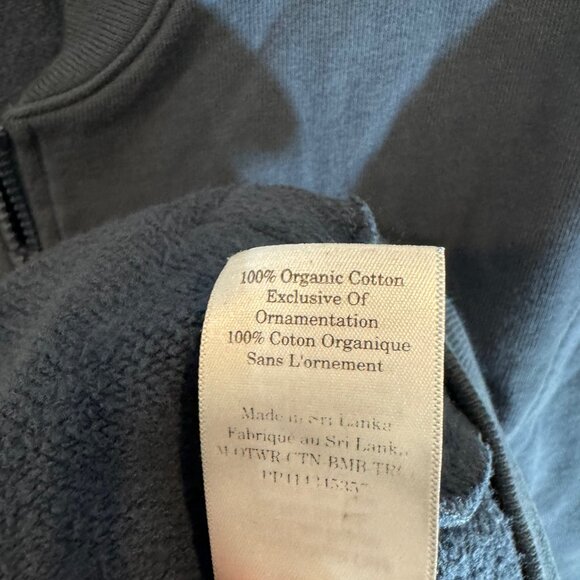 EVERLANE The Organic Cotton Bomber Jacket Full Zip in Blue Unisex Mens MD - Picture 6 of 9